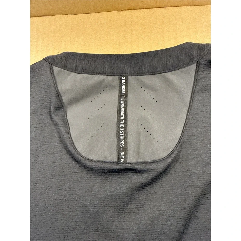 Adidas Adicross Henley Shirt Mens Large Black Long Sleeve Golf Performance Fit